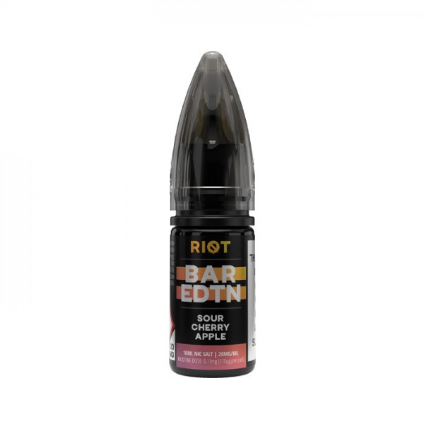 Riot Squad BAR EDTN Sour Cherry Apple 10ml Nic Salt E-Liquid