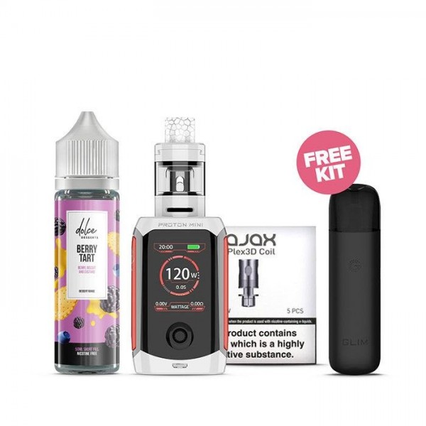 Innokin Proton Mini Ajax Kit Bundle + FREE Glim Pod Kit + FREE Merchandise Pack