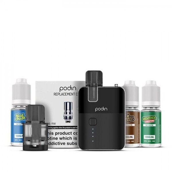 Innokin Podin - Black Vape Pod Kit Bundle + FREE Merchandise Pack