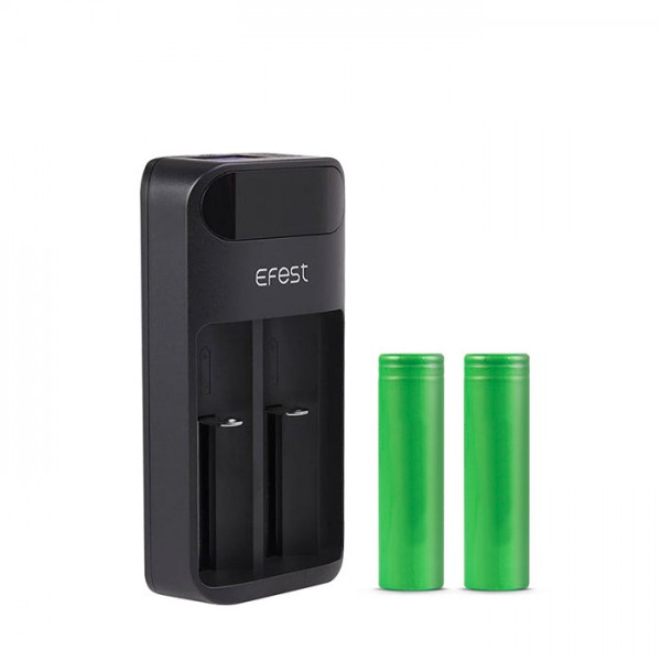 Efest Lush Q2 Battery Charger & Battery Bundle