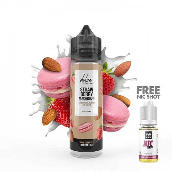 Dolce Desserts Strawberry Macaroon 50ml Short Fill E-liquid