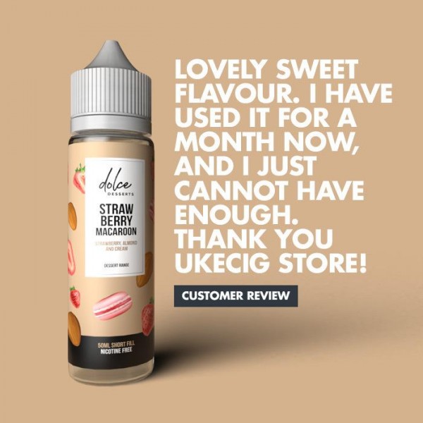 Dolce Desserts Strawberry Macaroon 50ml Short Fill E-liquid