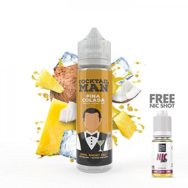 Cocktail Man Pina Colada 50ml Short Fill E-Liquid