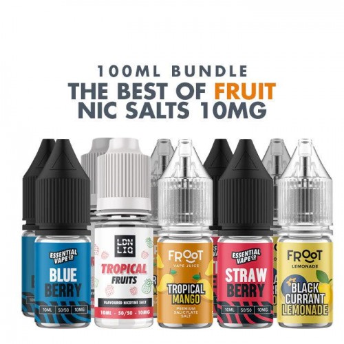 Best Fruit E-Liquids 10 x 10ml Nic Salt Bundl...