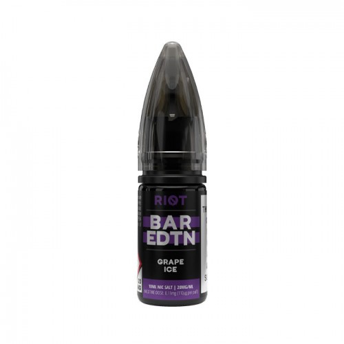 Riot Squad BAR EDTN Grape Ice 10ml Nic Salt E...