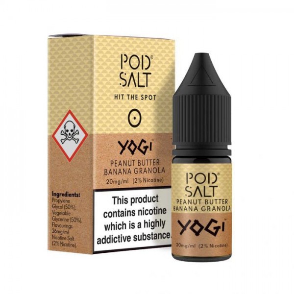 Pod Salt & Yogi Peanut Butter Banana Granola 10ml Nic Salt E-Liquid