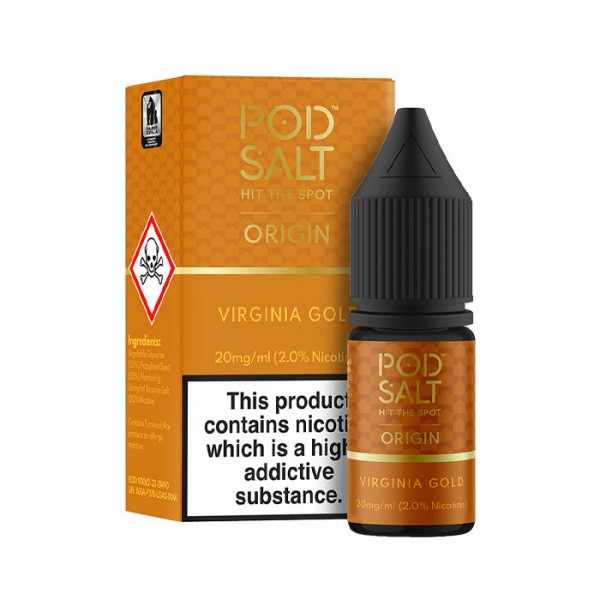 Pod Salt Origin Virginia Gold 10ml Nicotine Salt E-Liquid