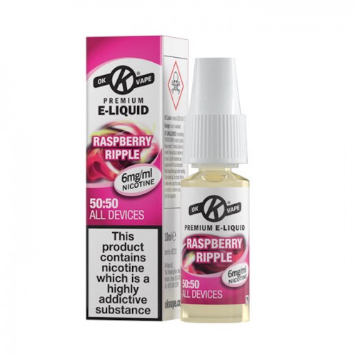 OK Vape 50:50 E-Liquid Raspberry Ripple