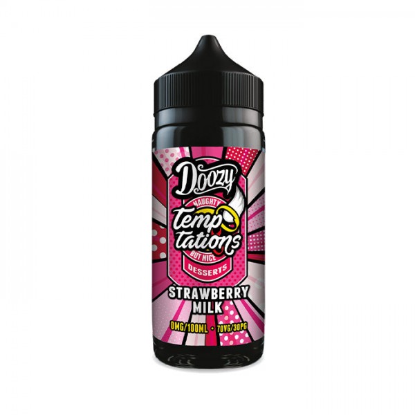 Doozy Vape Temptations Strawberry Milk 100ml ...