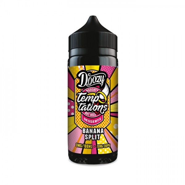 Doozy Vape Temptations Banana Split 100ml Shortfill E-Liquid