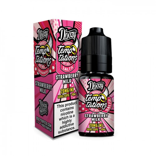 Doozy Vape Temptations Strawberry Milk 10ml N...