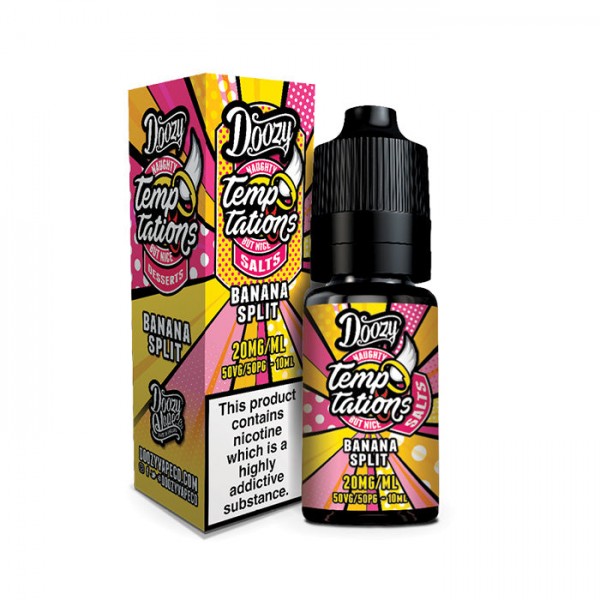 Doozy Vape Temptations Banana Split 10ml Nic Salt E-Liquid