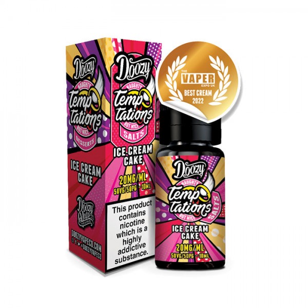 Doozy Vape Temptations Ice Cream Cake 10ml Nic Salt E-Liquid