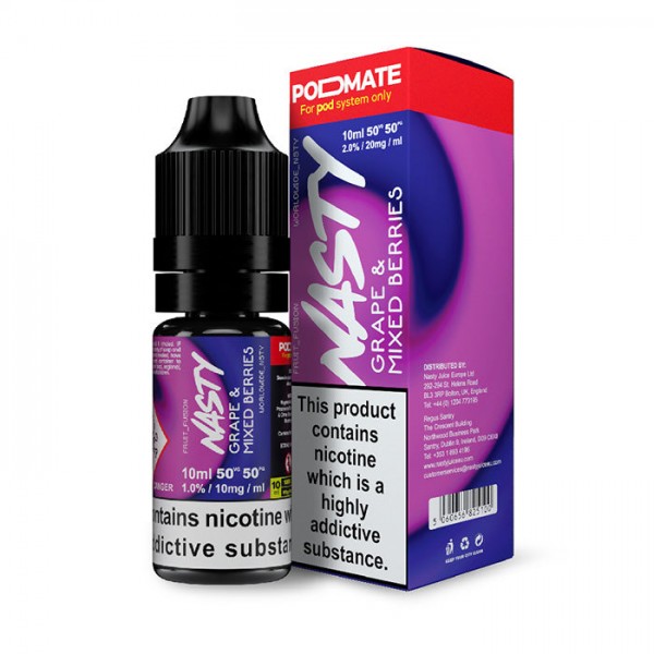 Nasty Juice PodMate Grape & Mixed Berries 10ml Nicotine Salt E-Liquid