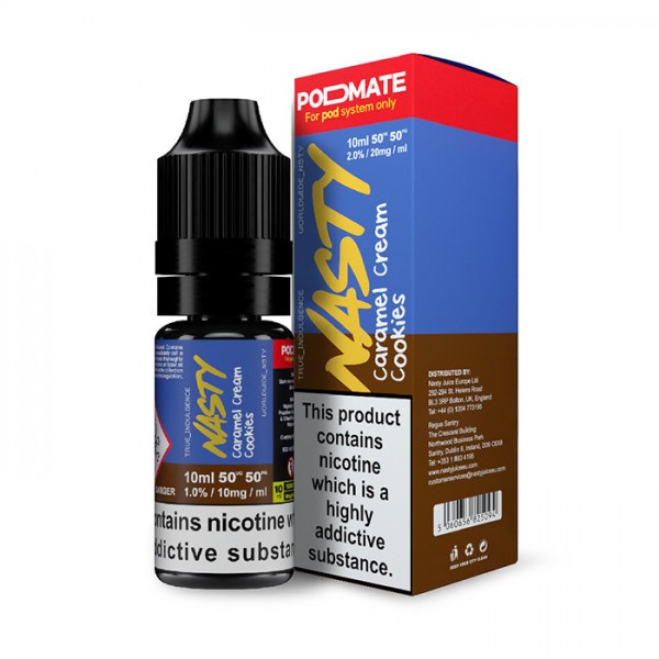 Nasty Juice PodMate Caramel Cream Cookies 10ml Nicotine Salt E-Liquid