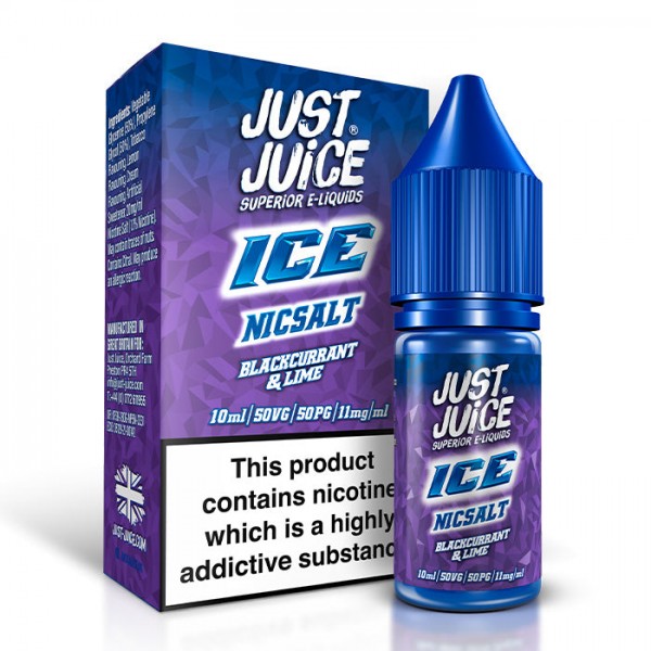 Just Juice Ice Range Blackcurrant & Lime 10ml Nicotine Salt E-Liquid