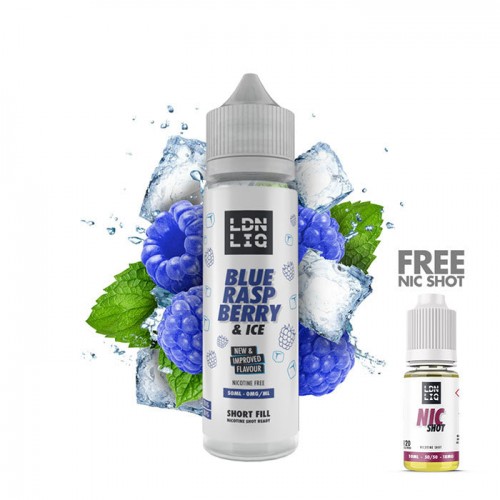 LDN LIQ Blue Raspberry & Ice 50ml Short F...