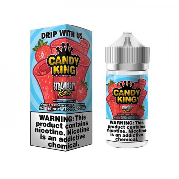 Candy King Strawberry Roll 100ml Short Fill E-Liquid