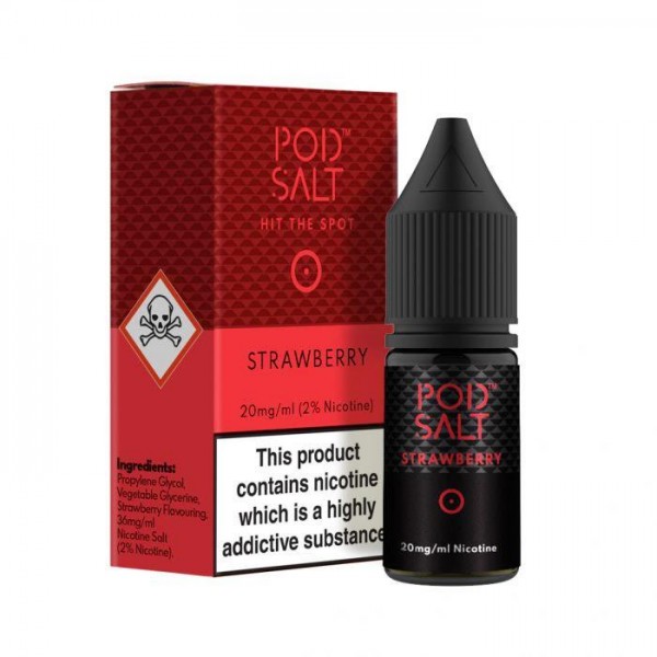 Pod Salt Strawberry 10ml Nicotine Salt E-Liqu...