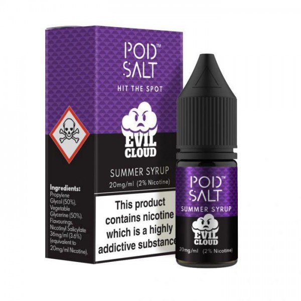 Pod Salt & Evil Cloud Summer Syrup 10ml N...