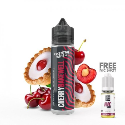 Essential Vape Co Cherry Bakewell 50ml Short ...