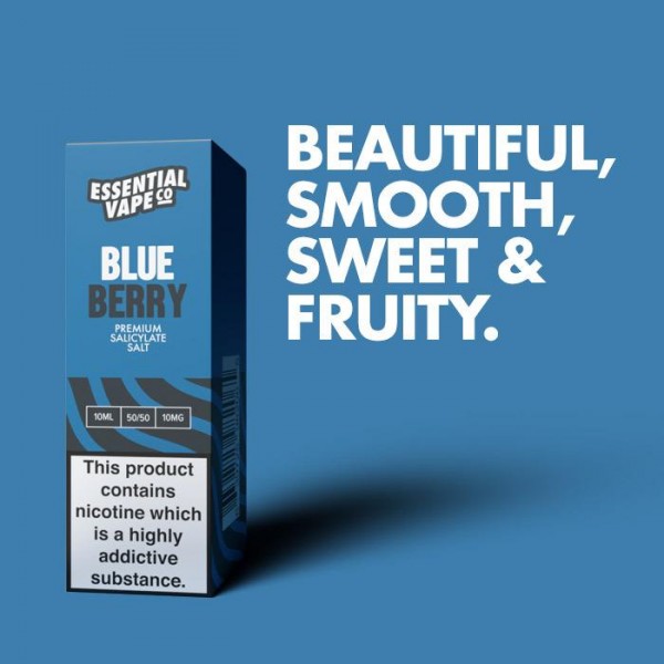 Essential Vape Co Blueberry - 10ml Nicotine Salt E-Liquid