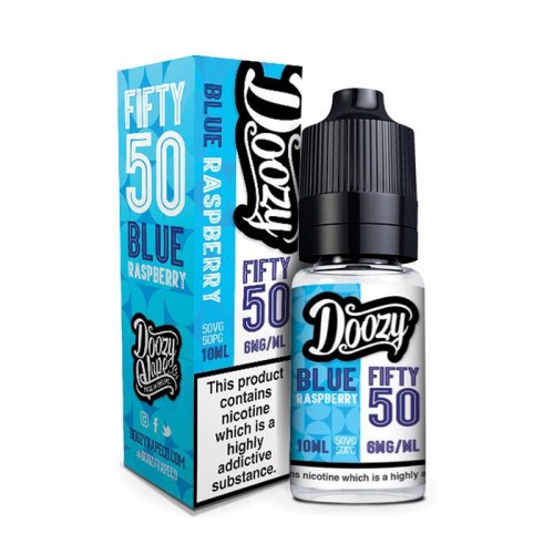 Doozy Vape Blue Rasberry Fifty 50 10ml E-Liqu...