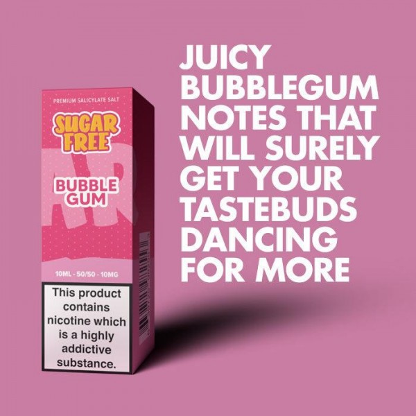 Sugar Free Bubblegum - 10ml Nicotine Salt E-Liquid