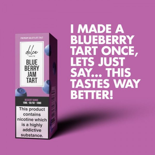 Dolce Salts Blueberry Jam Tart - 10ml Nicotine Salt E-Liquid