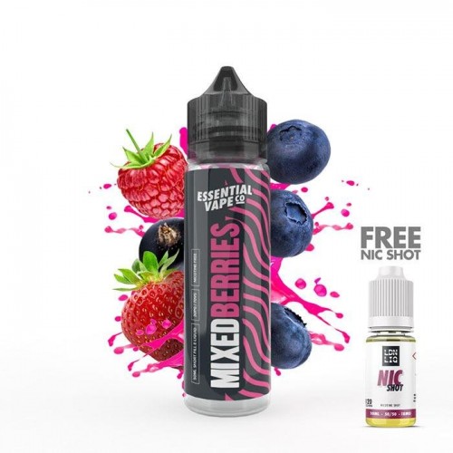 Essential Vape Co Mixed Berries 50ml Short Fi...